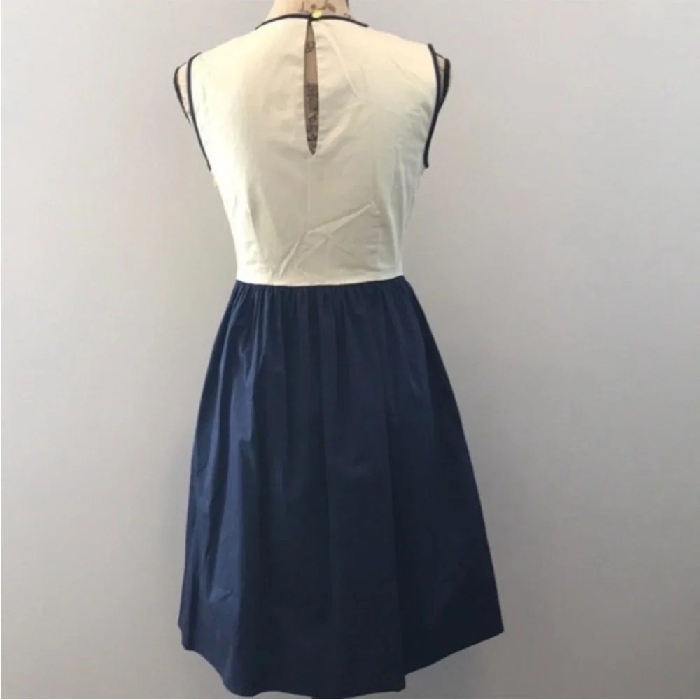 KATE SPADE Cotton Poplin Colorblock A-Line Dress Size 2